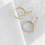 Open Circle Staple Earrings