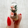 Woodland Blush Mini Terrarium Floral Glass Cloche