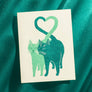 Love Cats - Risograph Card