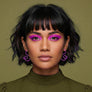 Linework Earrings Purple 1