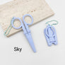 Portable folding scissors with sheath