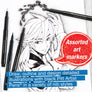 Pitt Artist Pen, Manga Black Set - Wallet of 4