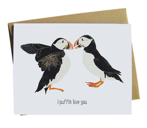 Puffins Love Card