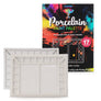 Pintar 17-Well Ceramic Watercolor Paint Palette Tray 13x9.8