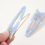 Colorful Pointed Cat Face Barrette Hair Clip (Set of 2)