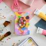 Cat Art Paint Palette Wooden Pin Badge 