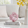 Modern Glass Knot Loop Abstract Sculpture