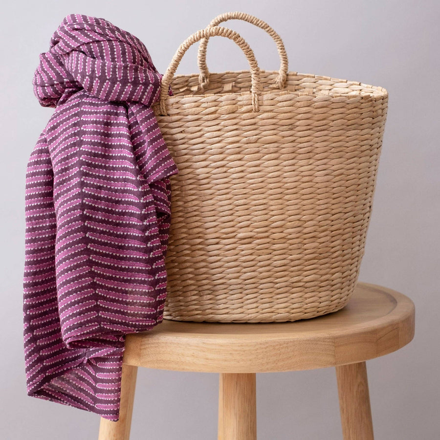 Casper Wine Block Printed Scarf
