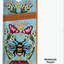 Honeybee Tea Embroidered Notebook Pouch