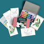 Tropical Florals watercolor painting kit