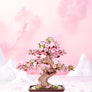 Modern Wooden Puzzle: Sakura Bonsai