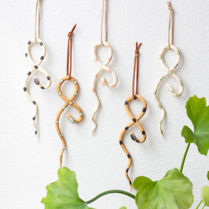 Small Hanging Ceramic Snake