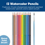 12 Grip Watercolor Pencils with Raised Grip - EcoPencils
