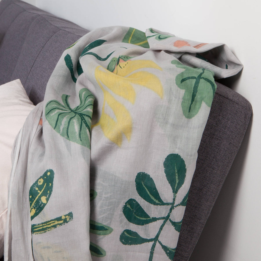 Danica Studio Haven Cotton Long Designer Scarf Gray