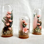 Woodland Blush Mini Terrarium Floral Glass Cloche