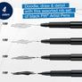 Pitt Artist Pen, Essential Art - #199 Black Set of 4