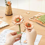 3D Wooden Flower Puzzles: Orange Gerbera Daisy