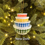 Mini Pyrex-Inspired Bowl Ornament | Retro Christmas Decor