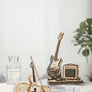 3D Laser Cut Wooden Puzzle: Electric Guitar