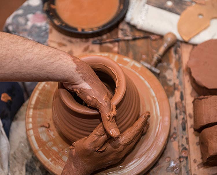 Traditional hoop vase.