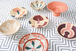 Petite Salon Woven Bowl - 12" Peach Sukari