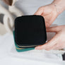 Square Velvet Jewelry Box - Jewelry Organizer Travel Case