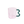 Colorful Ear Glass Mug: Pink with Brown Handle
