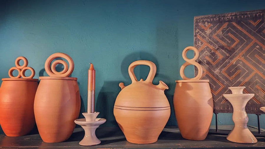 Traditional enamel vase.