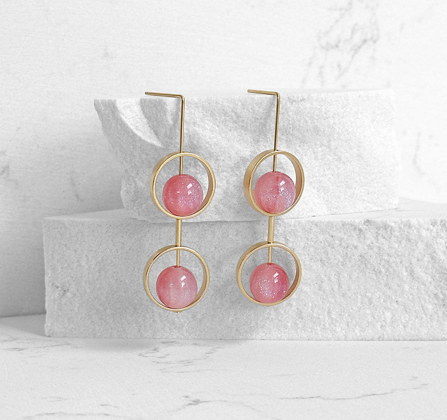 Ariel Earrings - Pinks and Purples