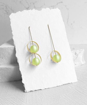 Callisto Earrings--Greens