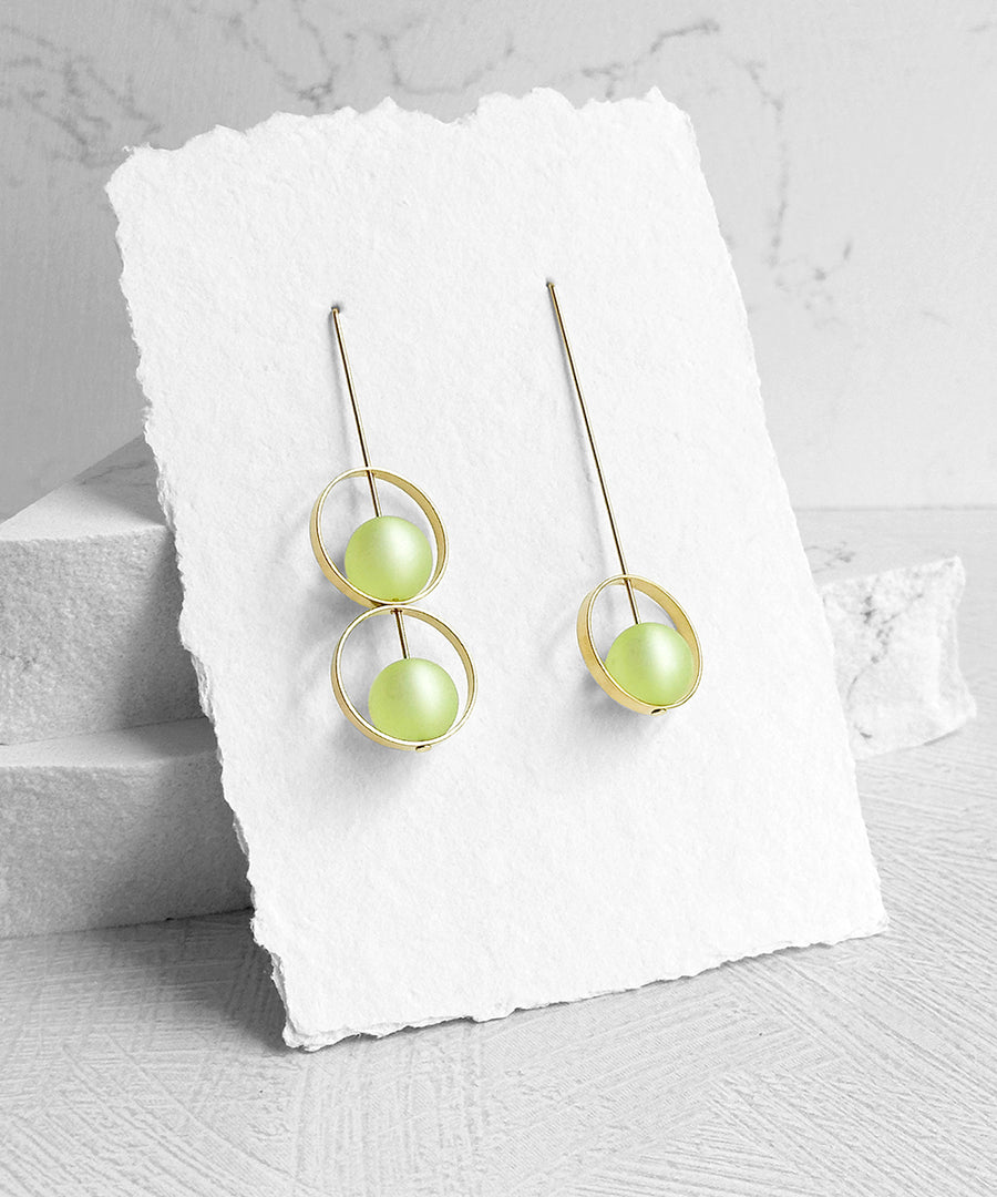 Callisto Earrings--Greens