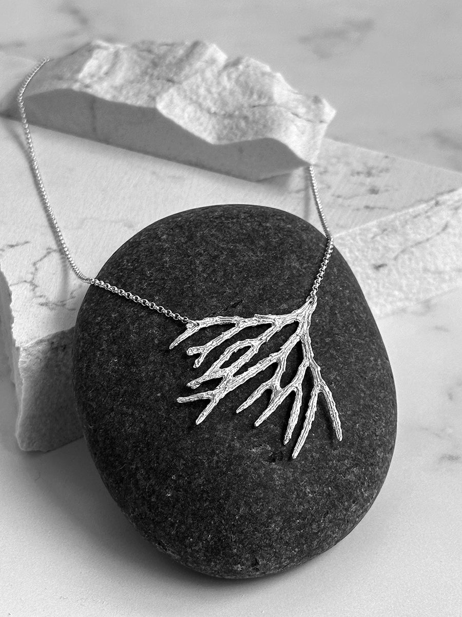 Coral Fan Necklace