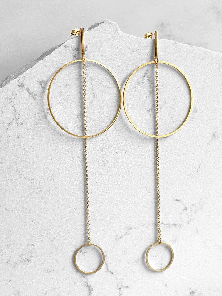 Double Bubble Chain Earrings