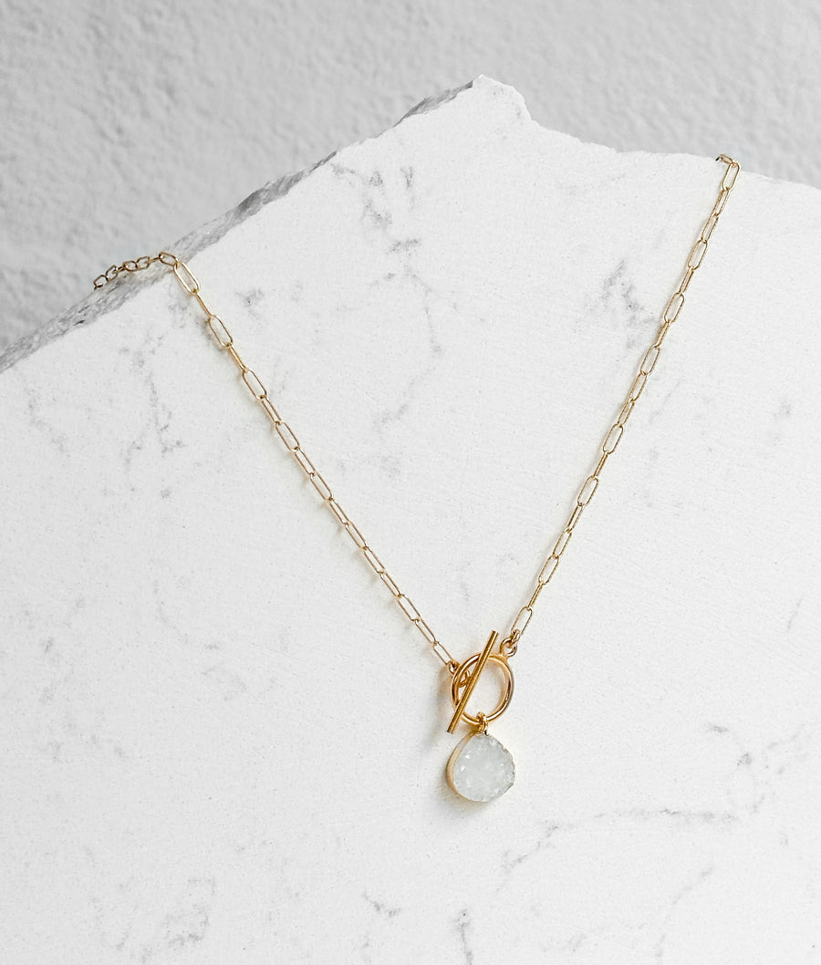 Druzy Toggle Necklace