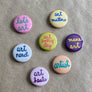 I heart art pin back button