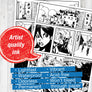 Pitt Artist Pen, Manga Black Set - Wallet of 4