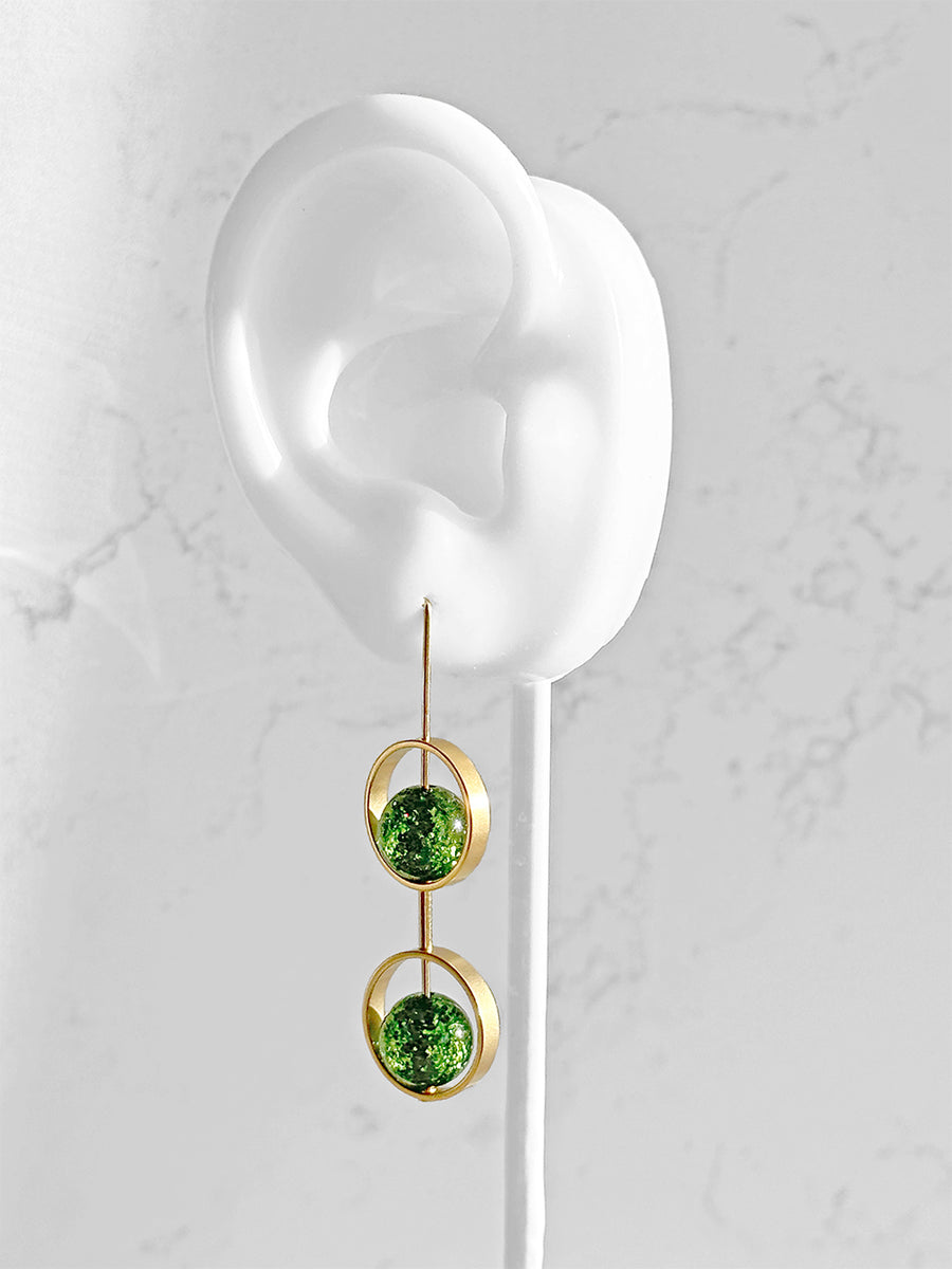 Ariel Earrings - Greens