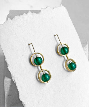 Petite Ariel Earrings - Greens