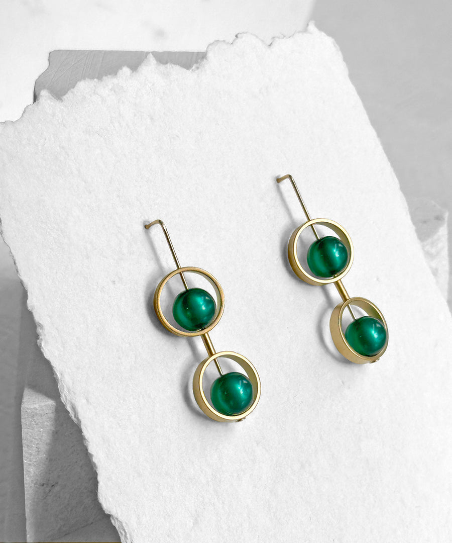 Petite Ariel Earrings - Greens