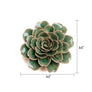 English Garden Ceramic Flowers With Keyhole For Hanging