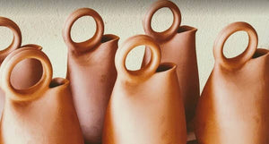 Traditional hoop vase.