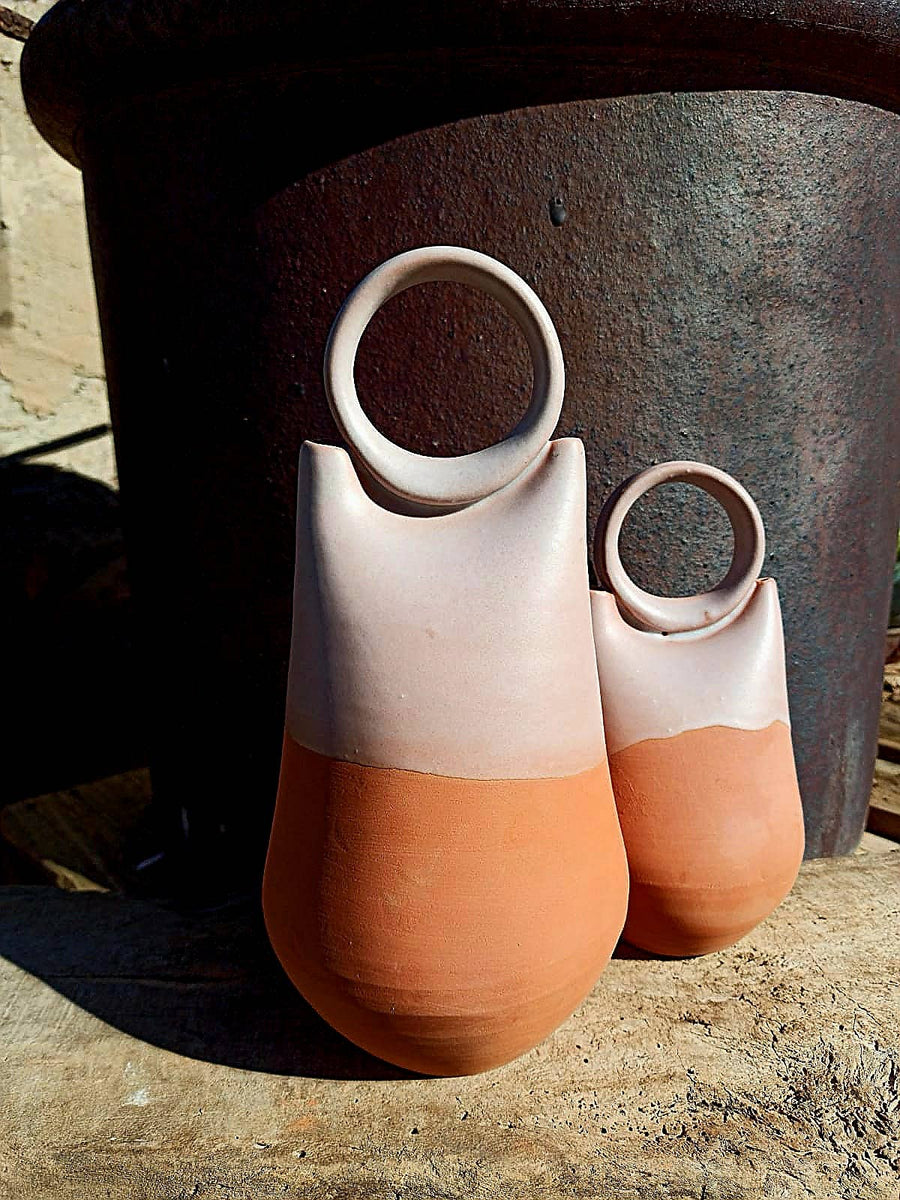Traditional hoop vase.