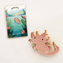 Axolotl Pin, Fantasy Gift, Stocking Stuffer