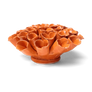 Ceramic Flower Wall Art Orange Unique Plant Accessories