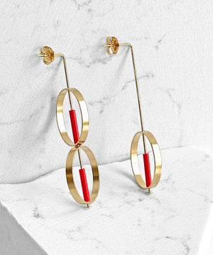 Asymmetrical Martin Earrings