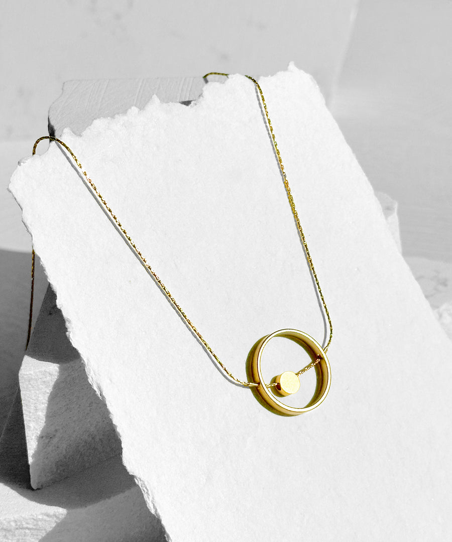 Circle and Dot Necklace