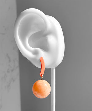 Panton Earrings--Coral