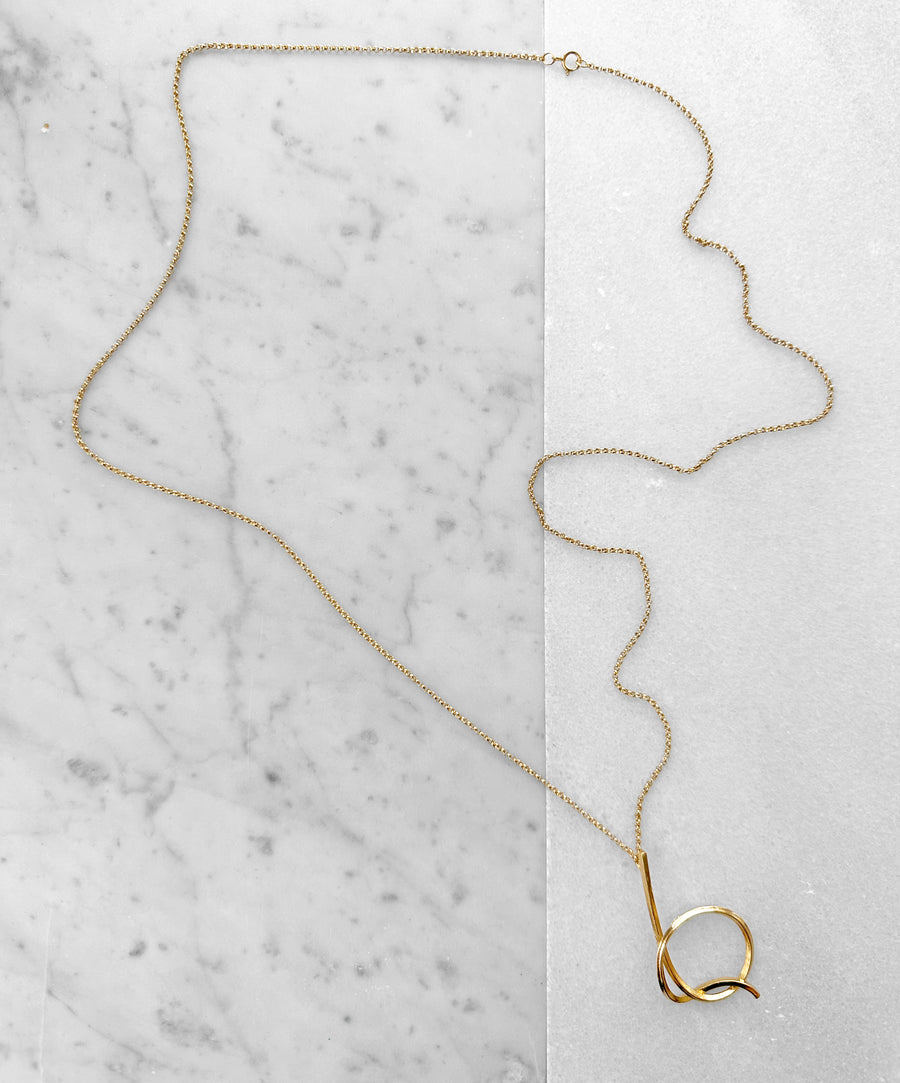 Long Cursive Necklace