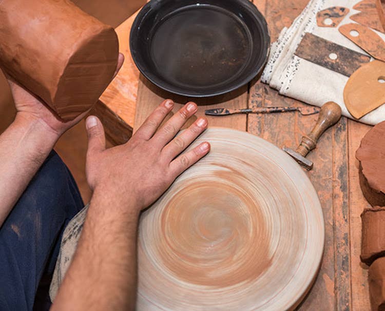 Traditional hoop vase.