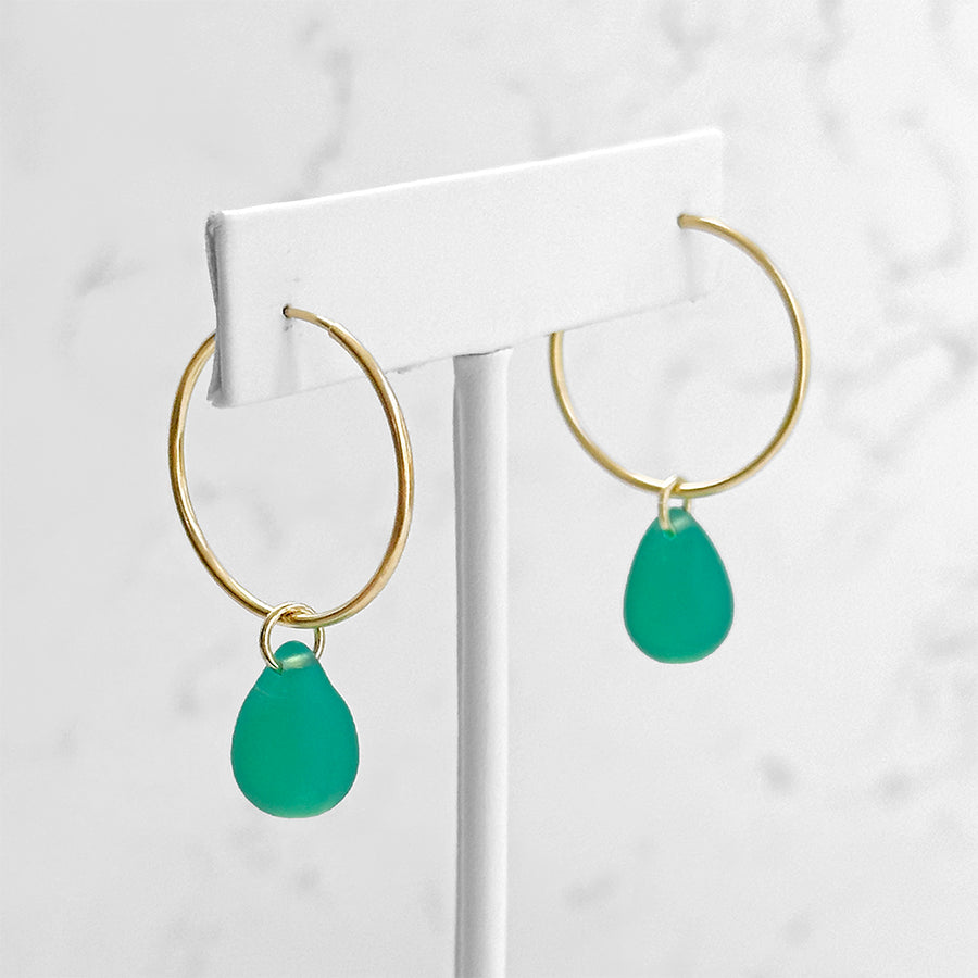 Drop Hoop Earrings